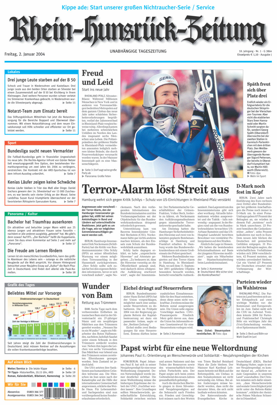 Rhein-Hunsrück-Zeitung vom Freitag, 02.01.2004