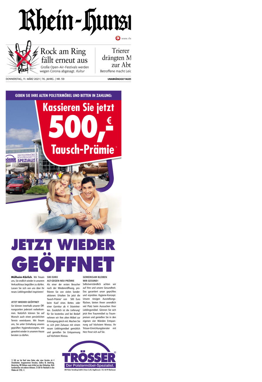 Rhein-Hunsrück-Zeitung vom Donnerstag, 11.03.2021