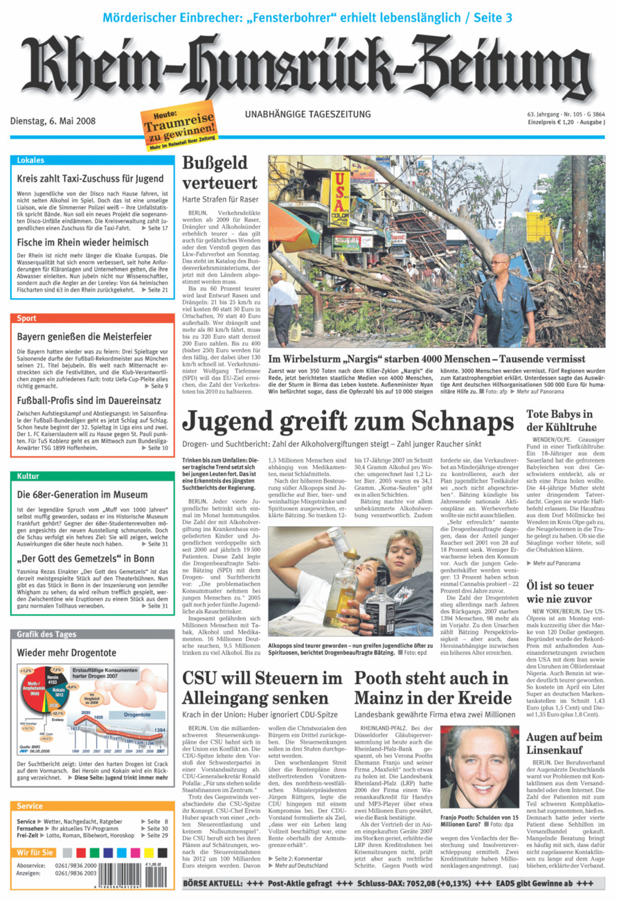 Rhein-Hunsrück-Zeitung vom Dienstag, 06.05.2008