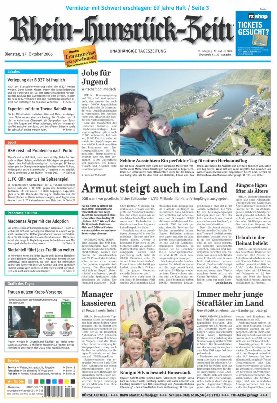 Rhein-Hunsrück-Zeitung vom Dienstag, 17.10.2006
