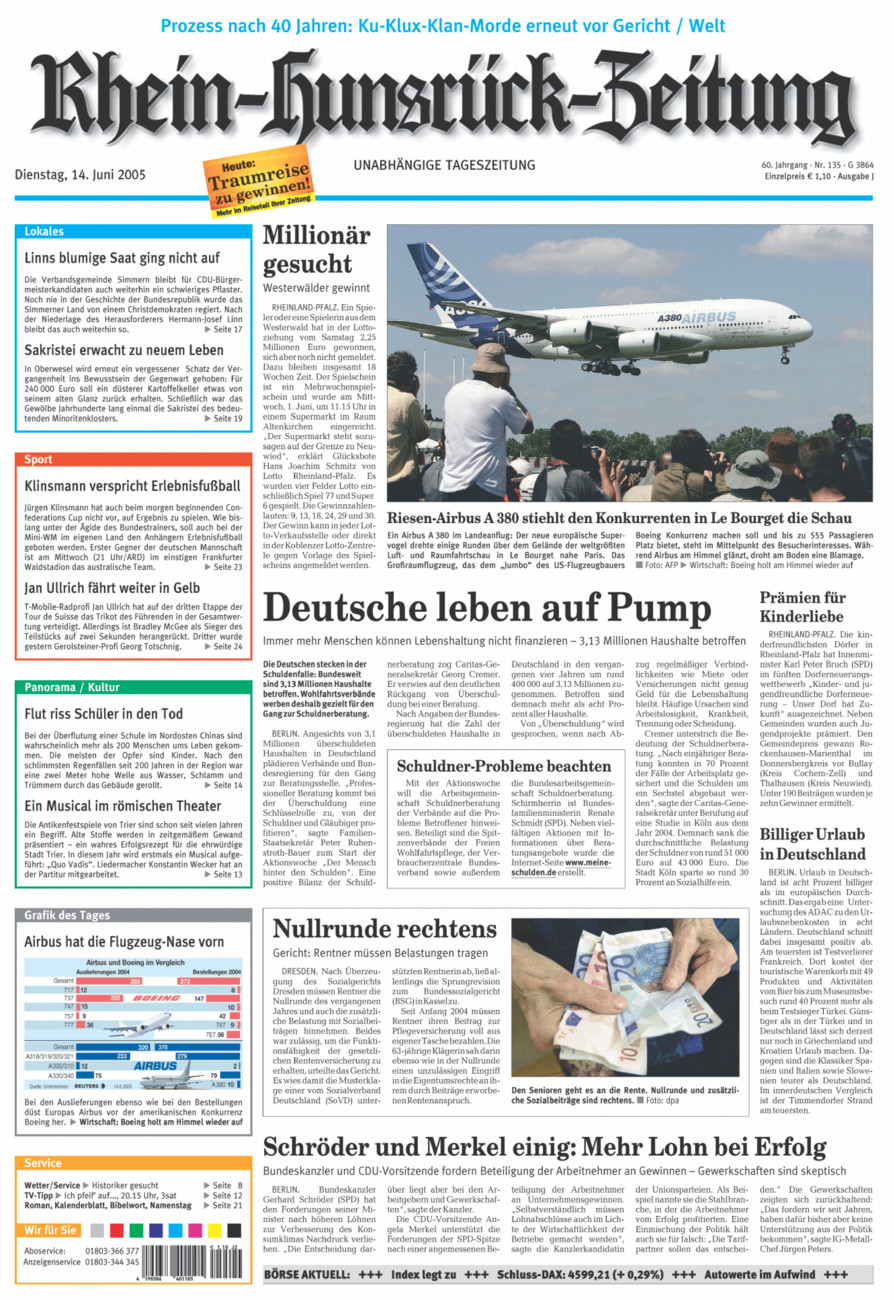 Rhein-Hunsrück-Zeitung vom Dienstag, 14.06.2005