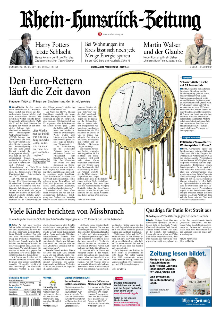 Rhein-Hunsrück-Zeitung vom Donnerstag, 14.07.2011