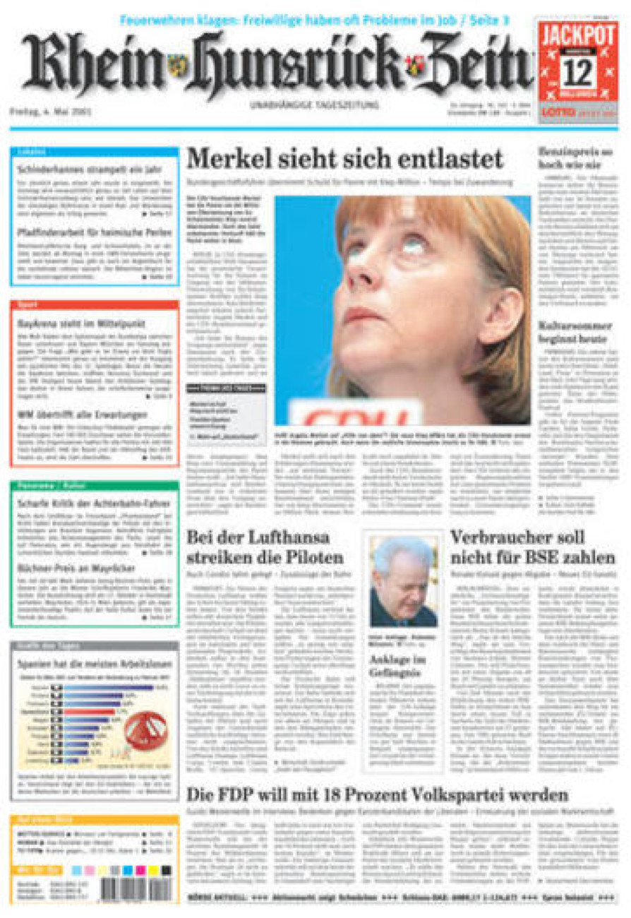 Rhein-Hunsrück-Zeitung vom Freitag, 04.05.2001