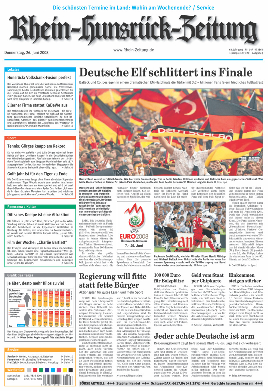Rhein-Hunsrück-Zeitung vom Donnerstag, 26.06.2008