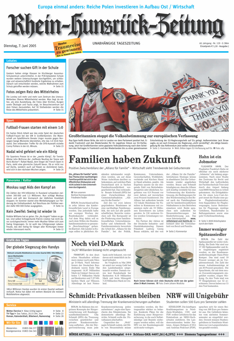 Rhein-Hunsrück-Zeitung vom Dienstag, 07.06.2005