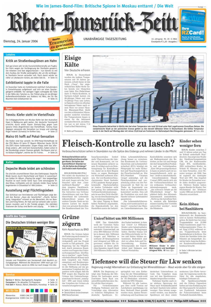 Rhein-Hunsrück-Zeitung vom Dienstag, 24.01.2006