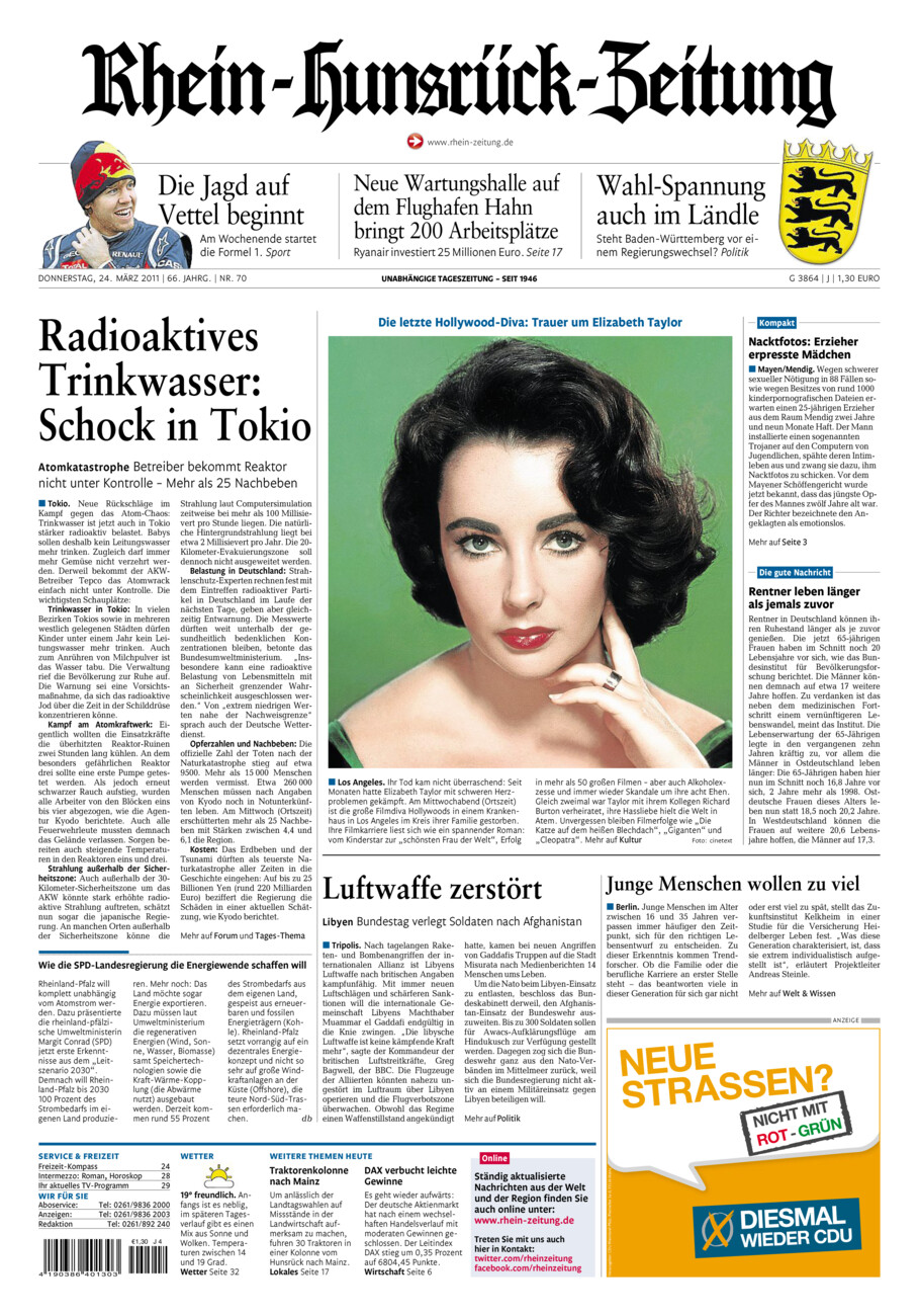 Rhein-Hunsrück-Zeitung vom Donnerstag, 24.03.2011