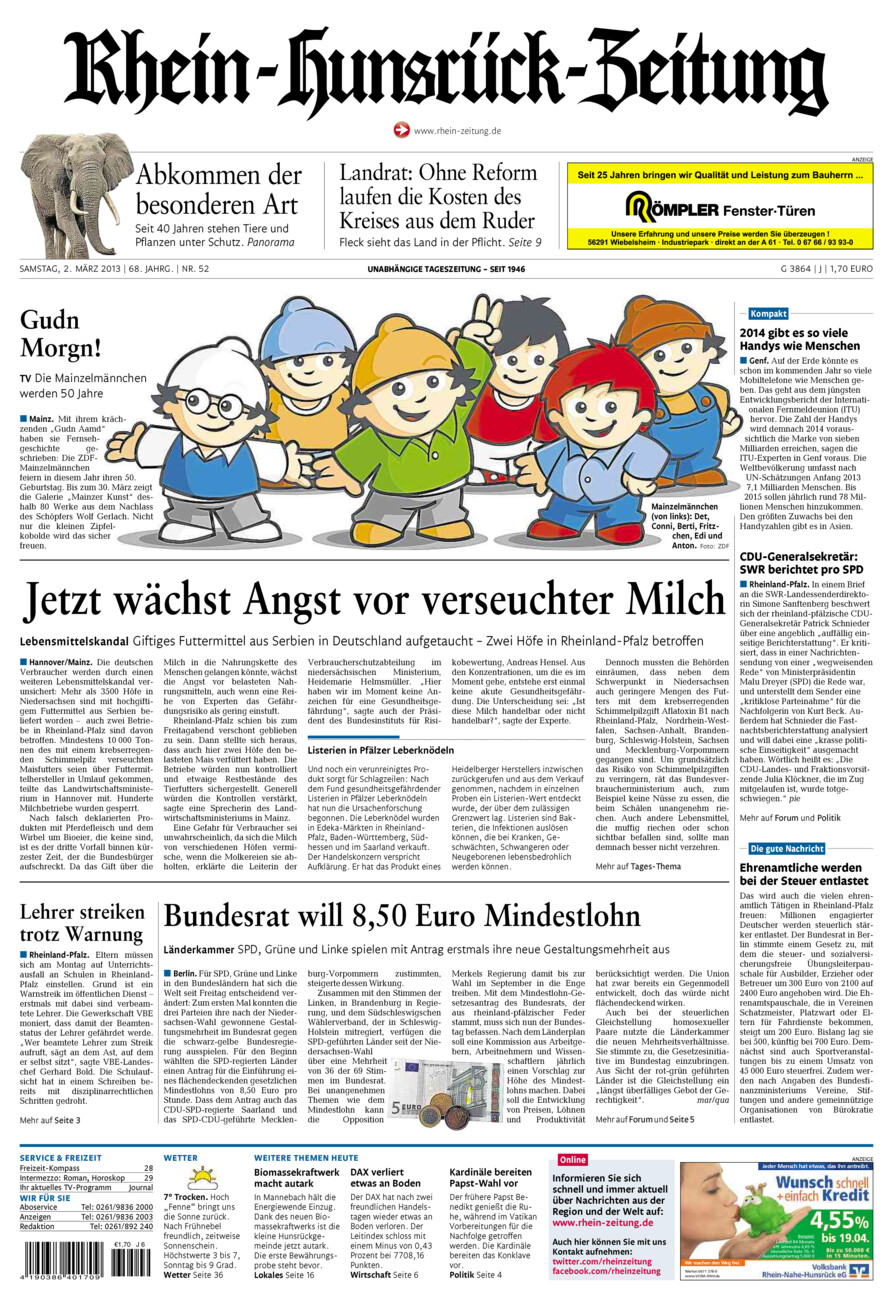 Rhein-Hunsrück-Zeitung vom Samstag, 02.03.2013