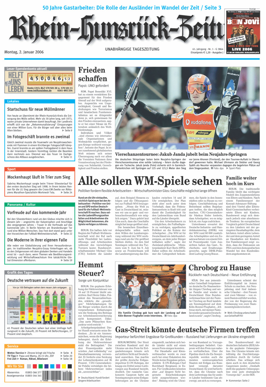 Rhein-Hunsrück-Zeitung vom Montag, 02.01.2006
