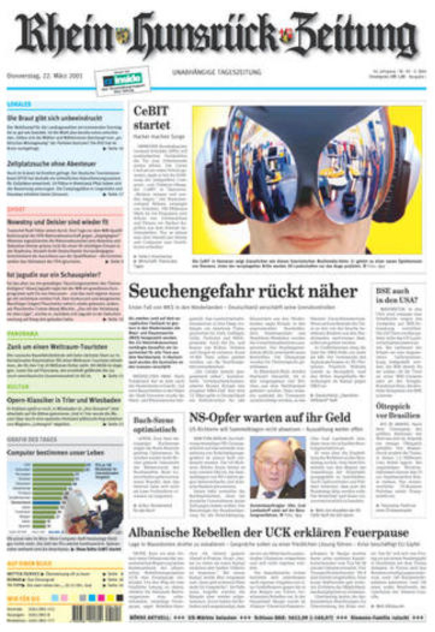 Rhein-Hunsrück-Zeitung vom Donnerstag, 22.03.2001