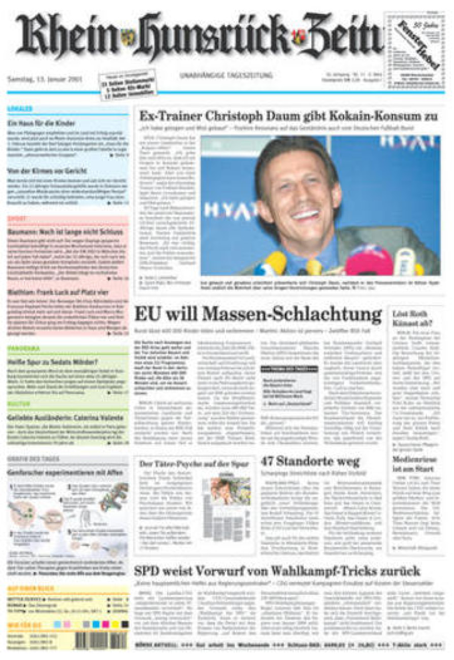 Rhein-Hunsrück-Zeitung vom Samstag, 13.01.2001