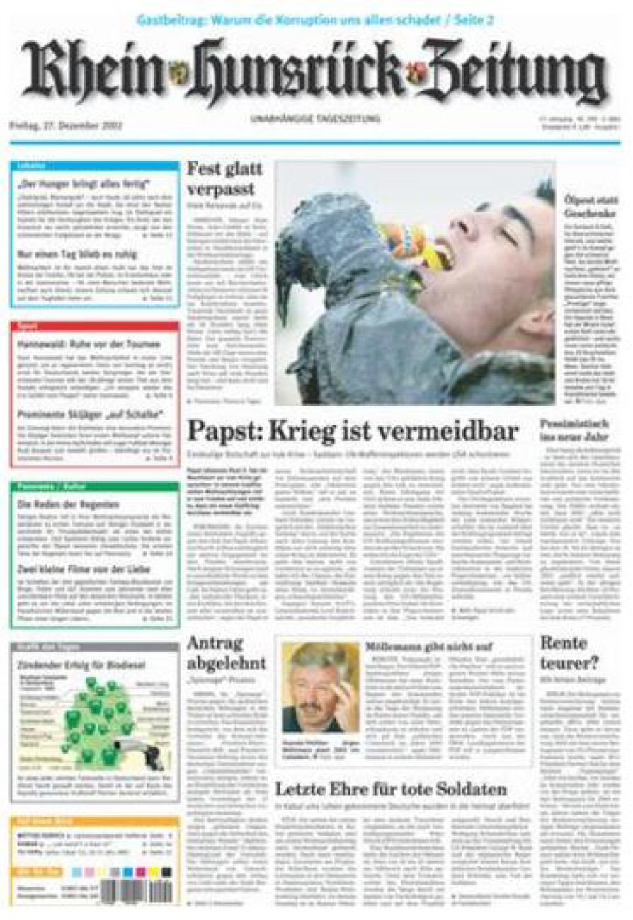 Rhein-Hunsrück-Zeitung vom Freitag, 27.12.2002