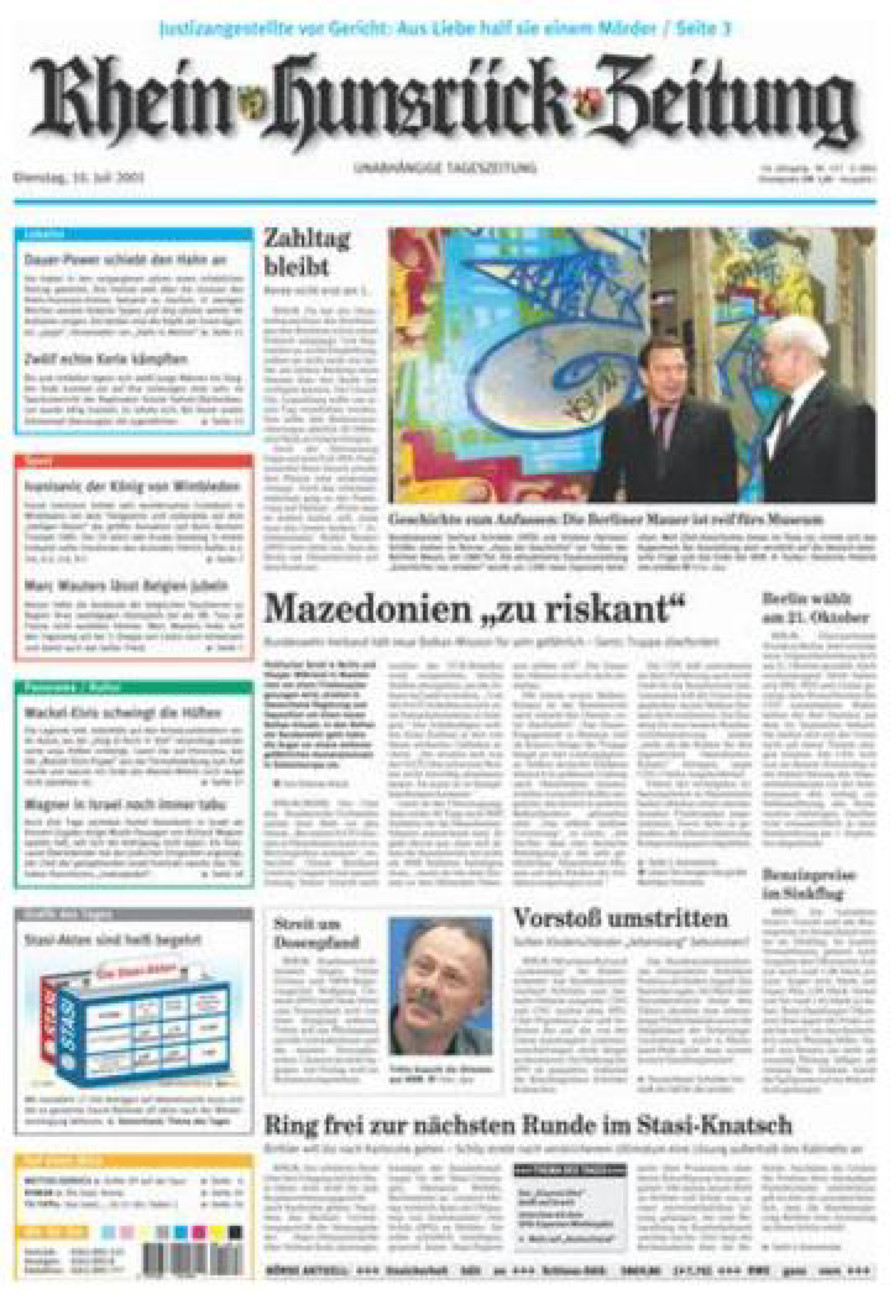 Rhein-Hunsrück-Zeitung vom Dienstag, 10.07.2001