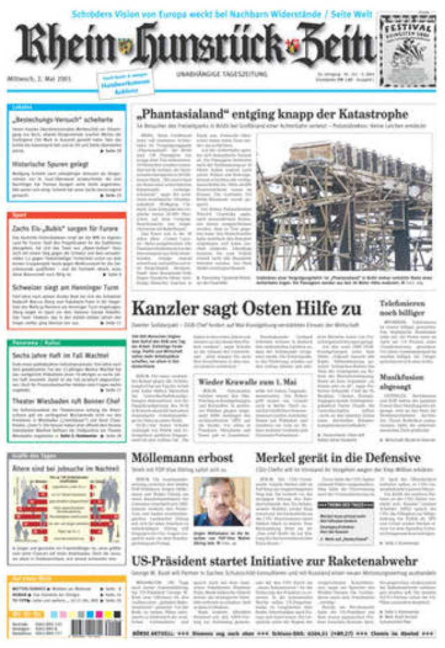 Rhein-Hunsrück-Zeitung vom Mittwoch, 02.05.2001
