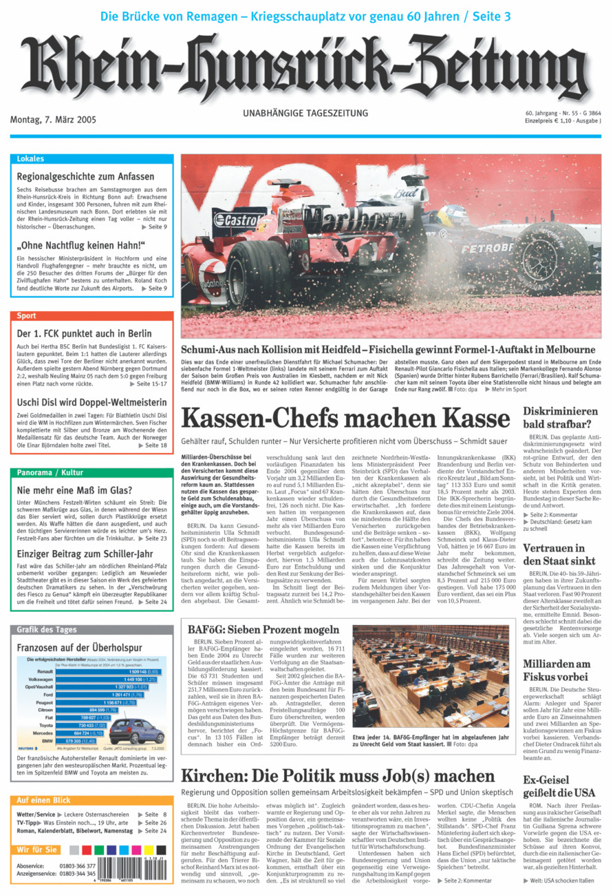 Rhein-Hunsrück-Zeitung vom Montag, 07.03.2005