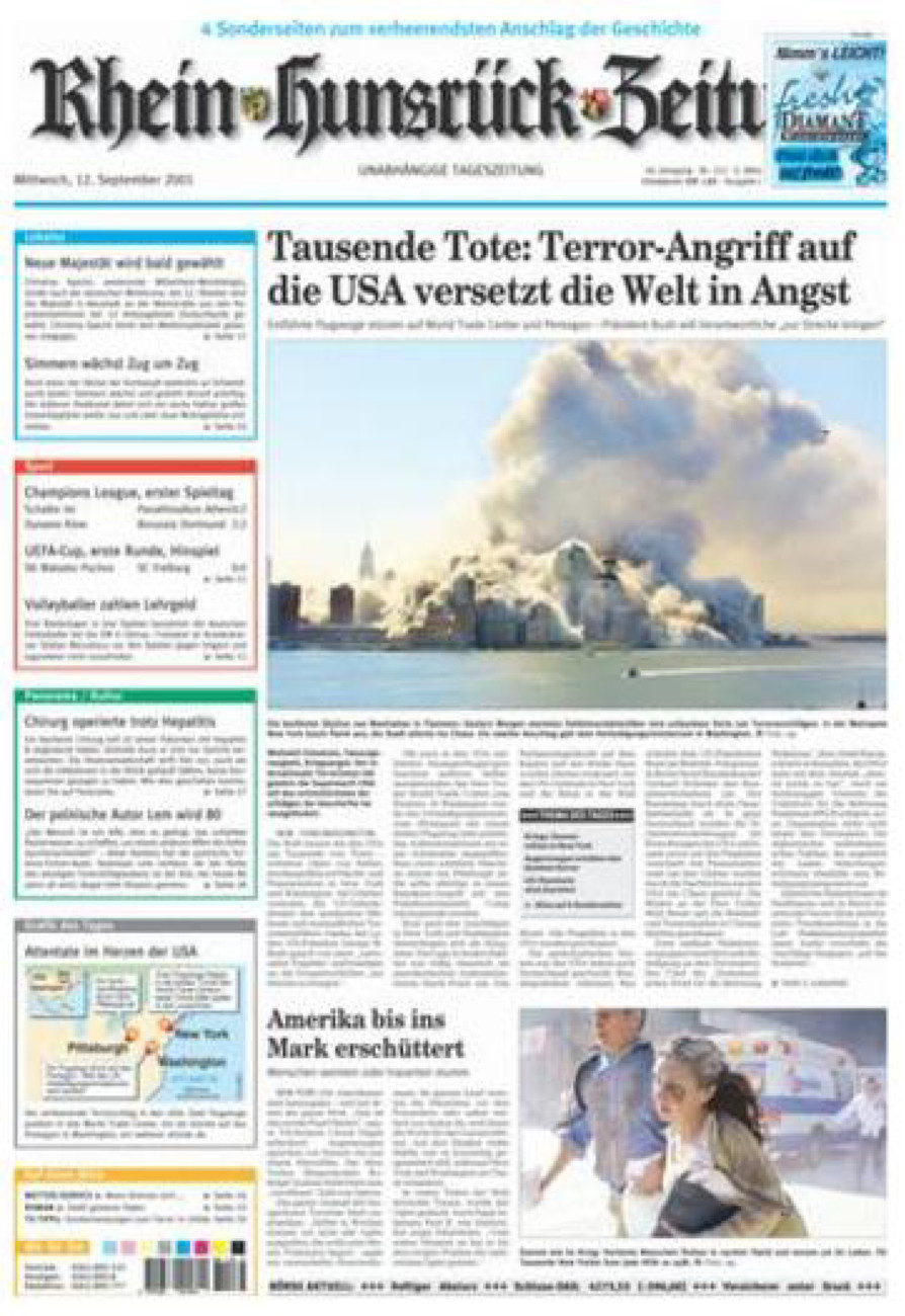 Rhein-Hunsrück-Zeitung vom Mittwoch, 12.09.2001