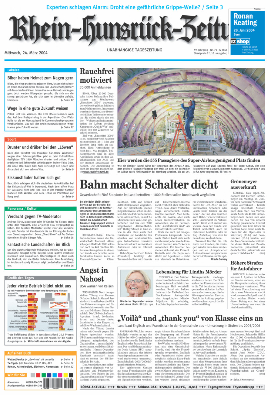 Rhein-Hunsrück-Zeitung vom Mittwoch, 24.03.2004
