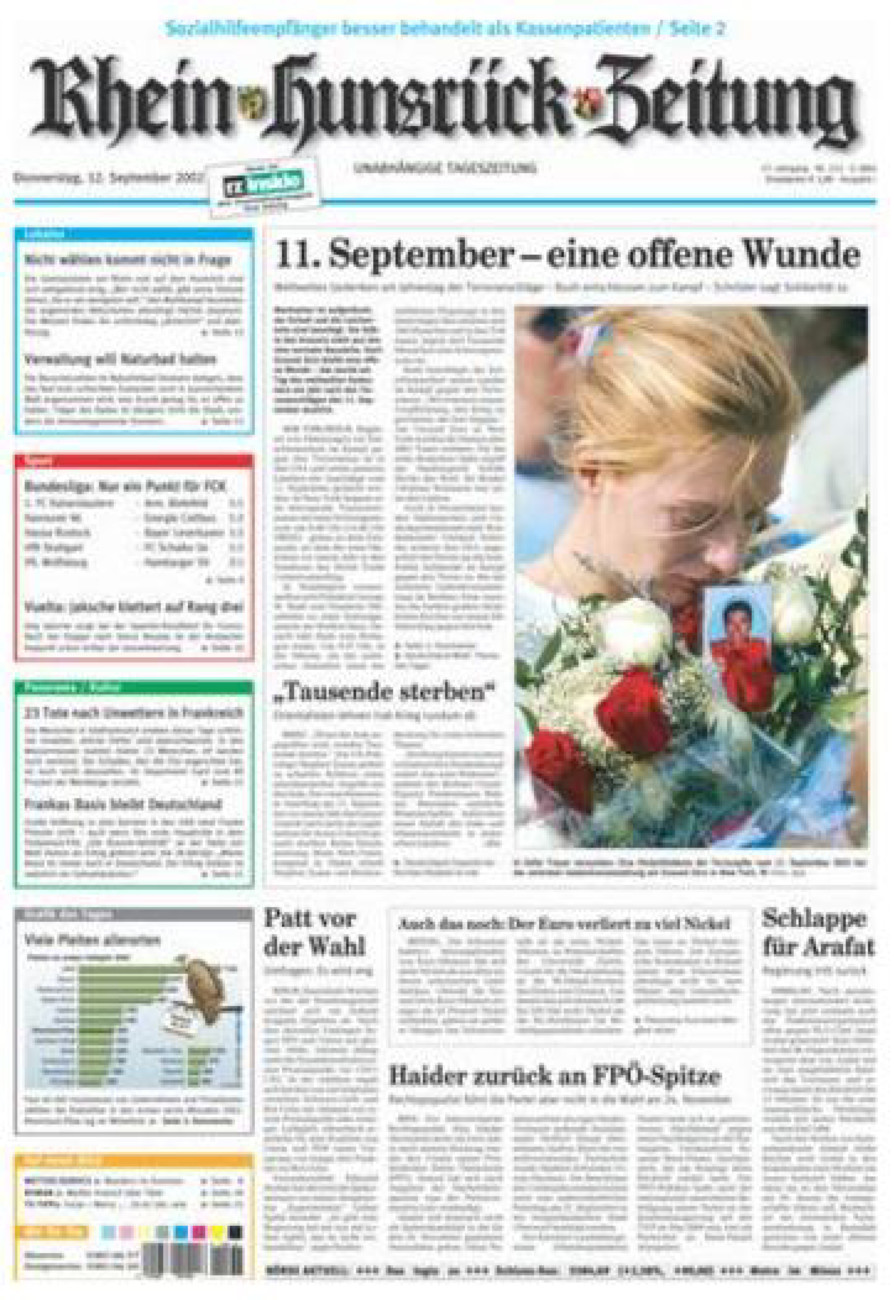 Rhein-Hunsrück-Zeitung vom Donnerstag, 12.09.2002