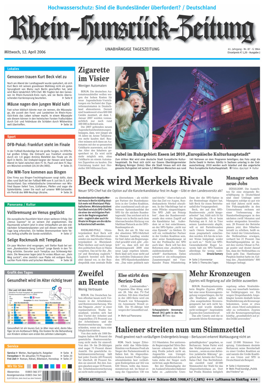Rhein-Hunsrück-Zeitung vom Mittwoch, 12.04.2006
