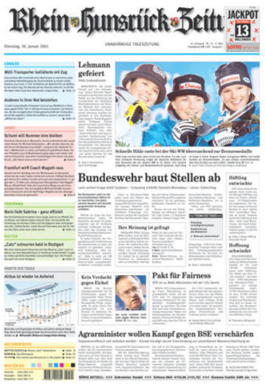 Rhein-Hunsrück-Zeitung vom Dienstag, 30.01.2001