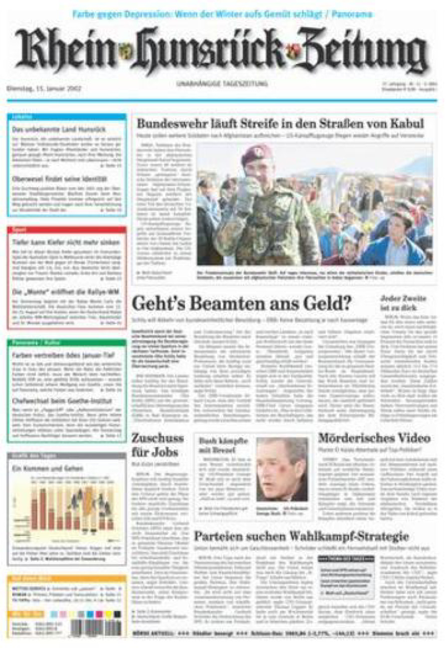 Rhein-Hunsrück-Zeitung vom Dienstag, 15.01.2002