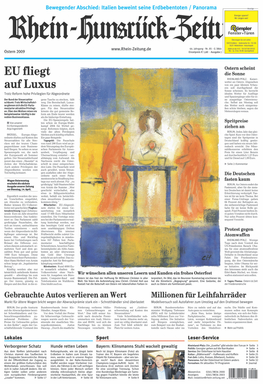 Rhein-Hunsrück-Zeitung vom Samstag, 11.04.2009