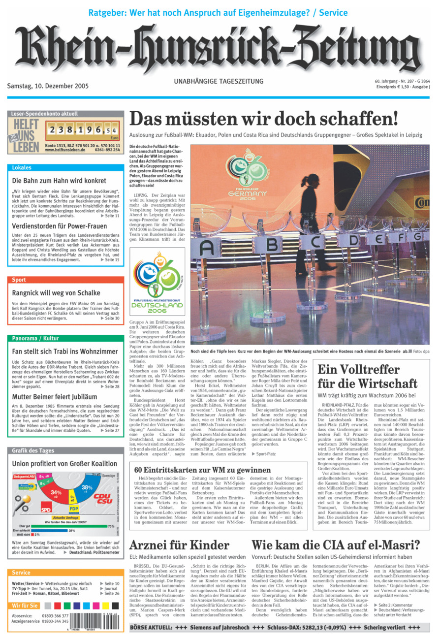 Rhein-Hunsrück-Zeitung vom Samstag, 10.12.2005