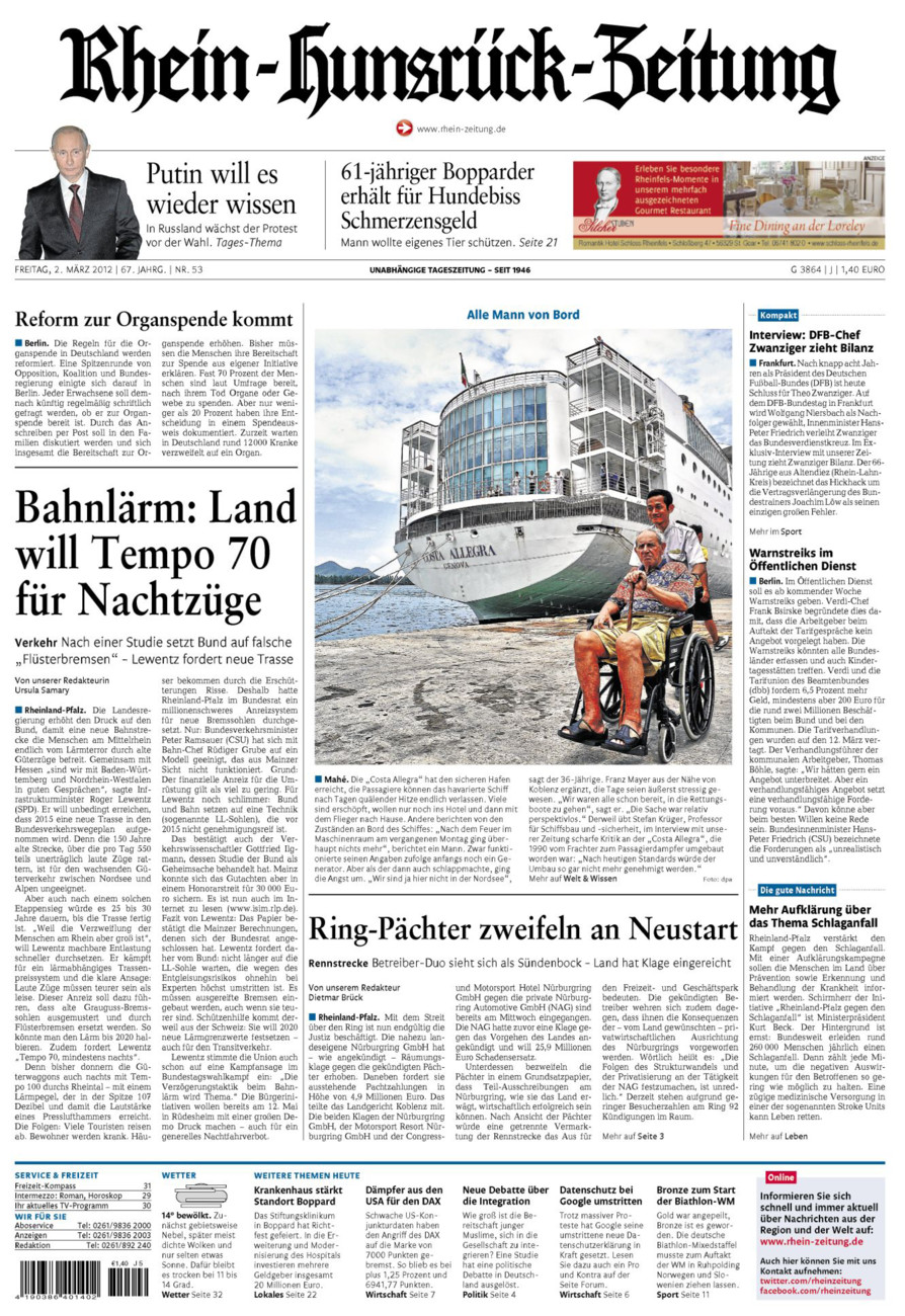 Rhein-Hunsrück-Zeitung vom Freitag, 02.03.2012