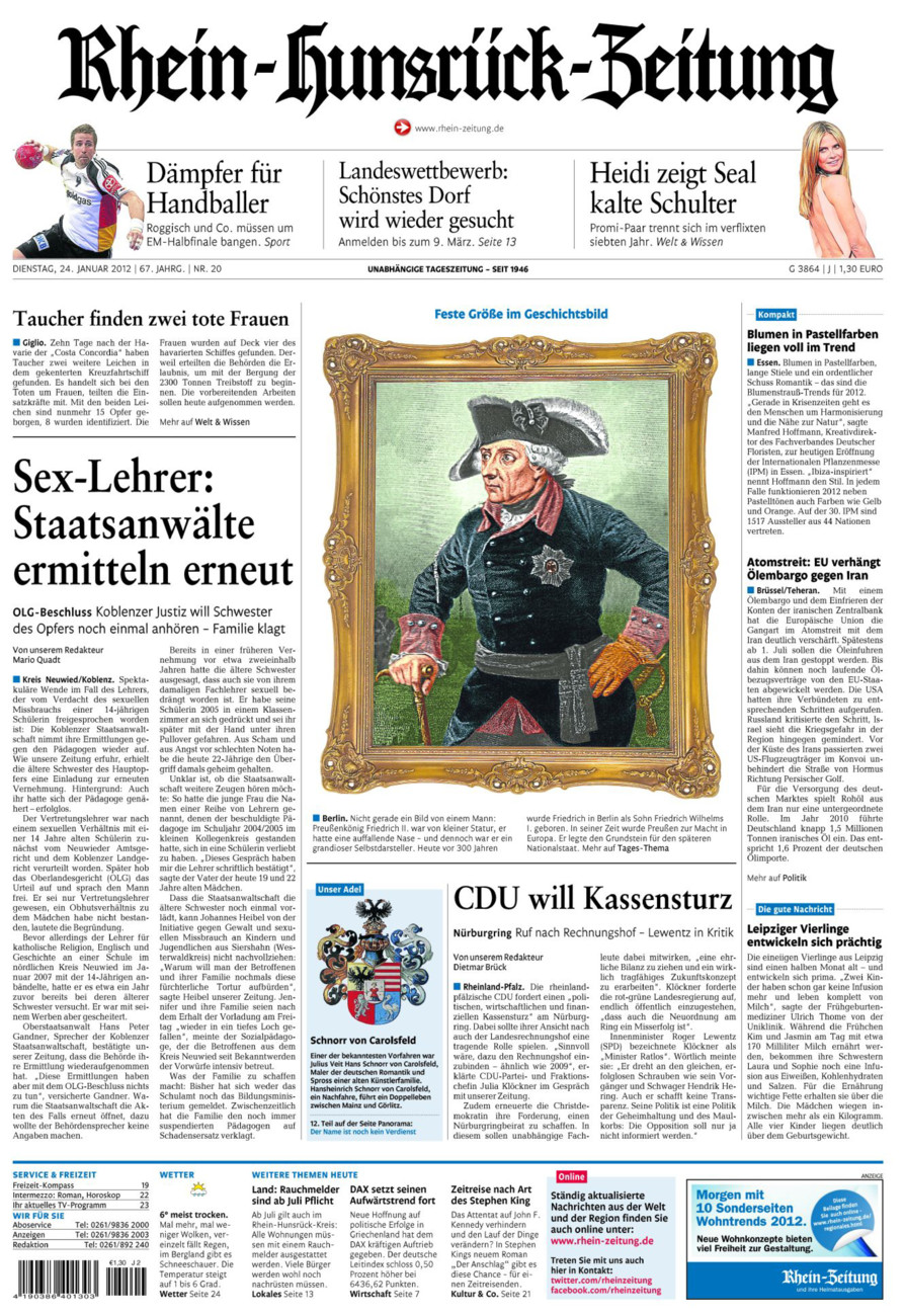 Rhein-Hunsrück-Zeitung vom Dienstag, 24.01.2012