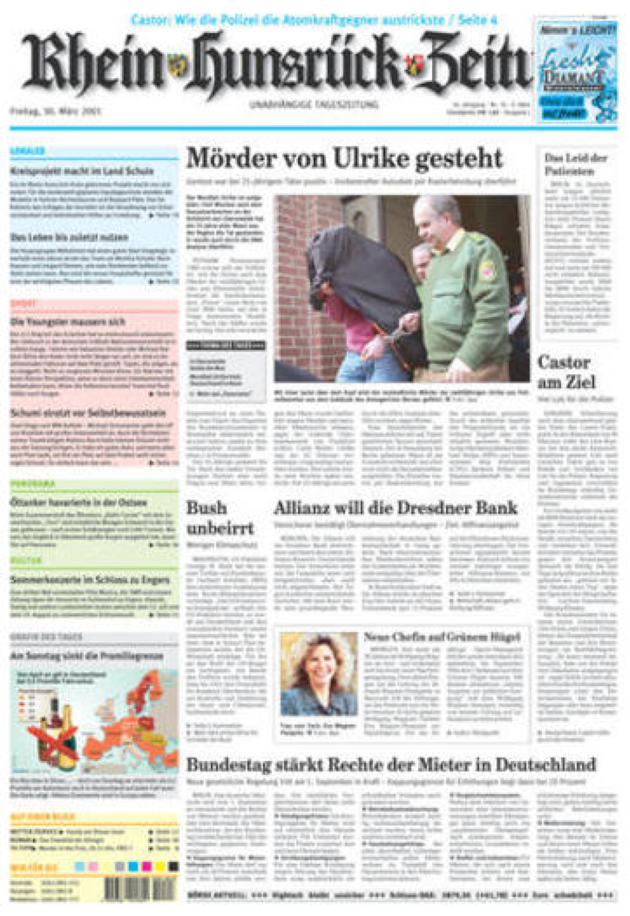 Rhein-Hunsrück-Zeitung vom Freitag, 30.03.2001