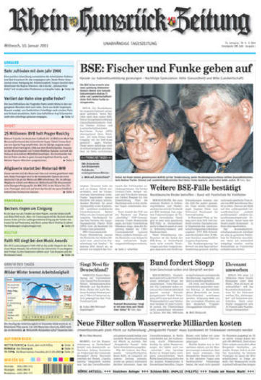 Rhein-Hunsrück-Zeitung vom Mittwoch, 10.01.2001