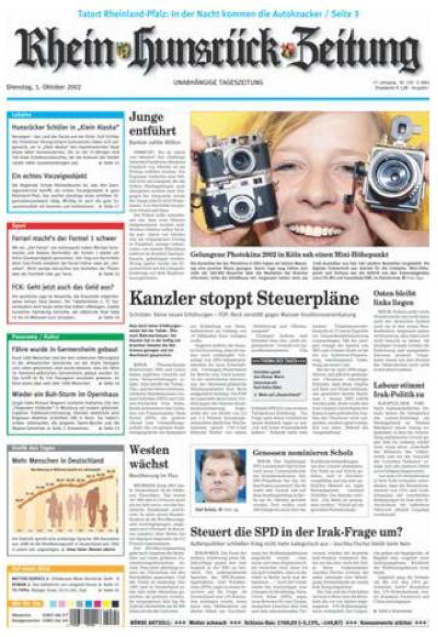 Rhein-Hunsrück-Zeitung vom Dienstag, 01.10.2002