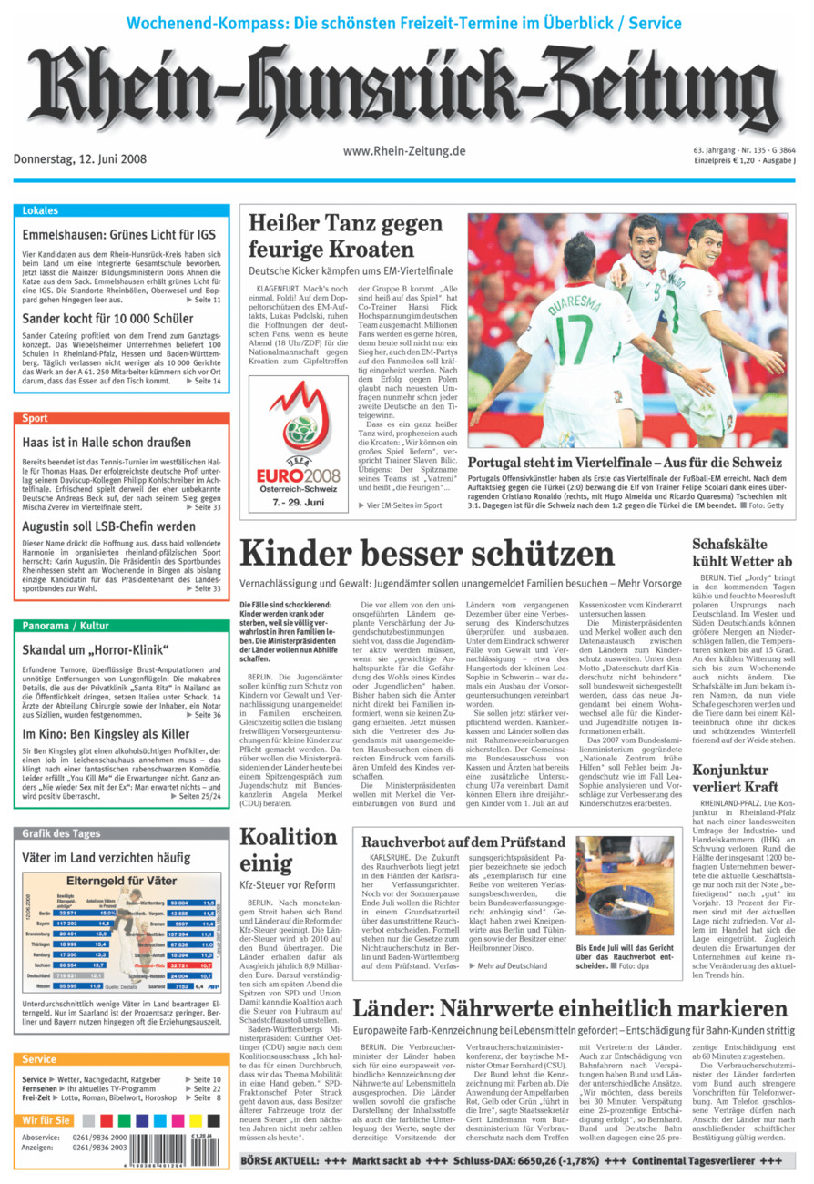 Rhein-Hunsrück-Zeitung vom Donnerstag, 12.06.2008