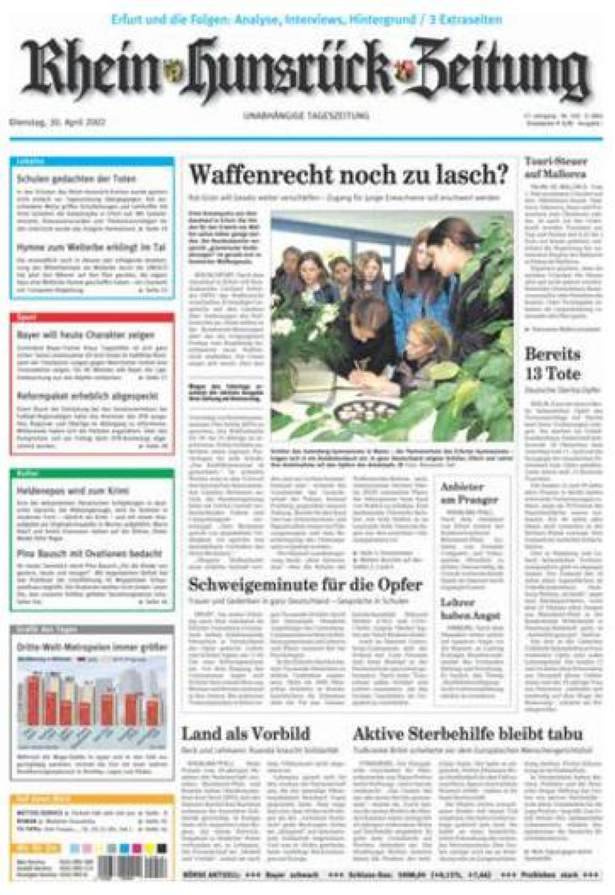 Rhein-Hunsrück-Zeitung vom Dienstag, 30.04.2002