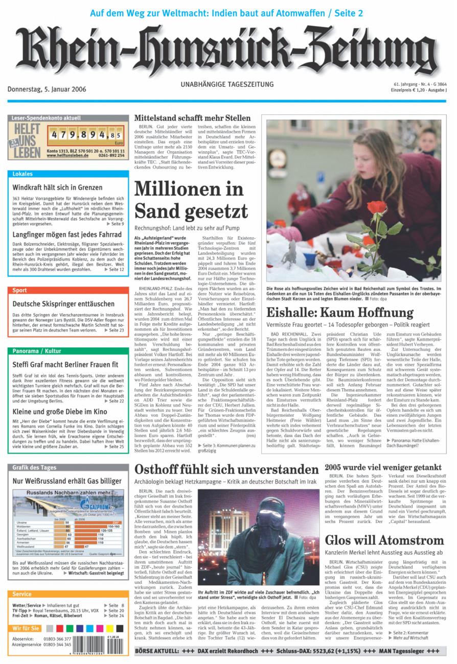 Rhein-Hunsrück-Zeitung vom Donnerstag, 05.01.2006