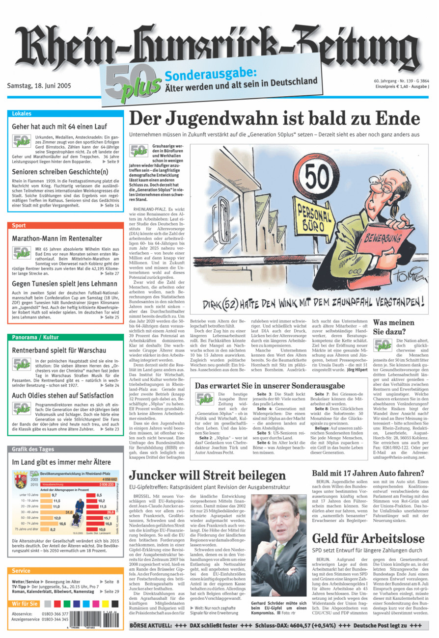 Rhein-Hunsrück-Zeitung vom Samstag, 18.06.2005