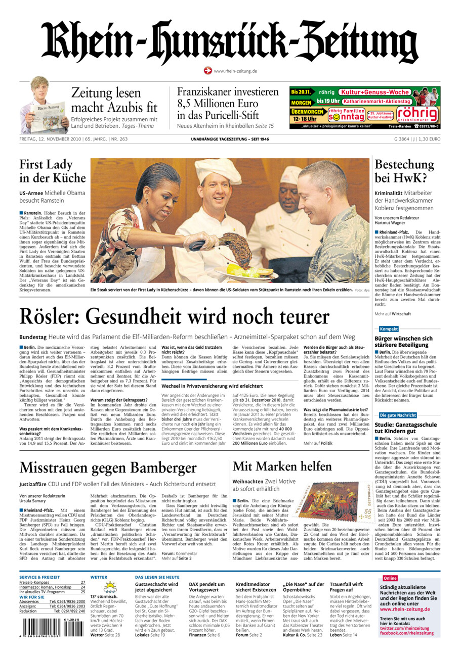Rhein-Hunsrück-Zeitung vom Freitag, 12.11.2010