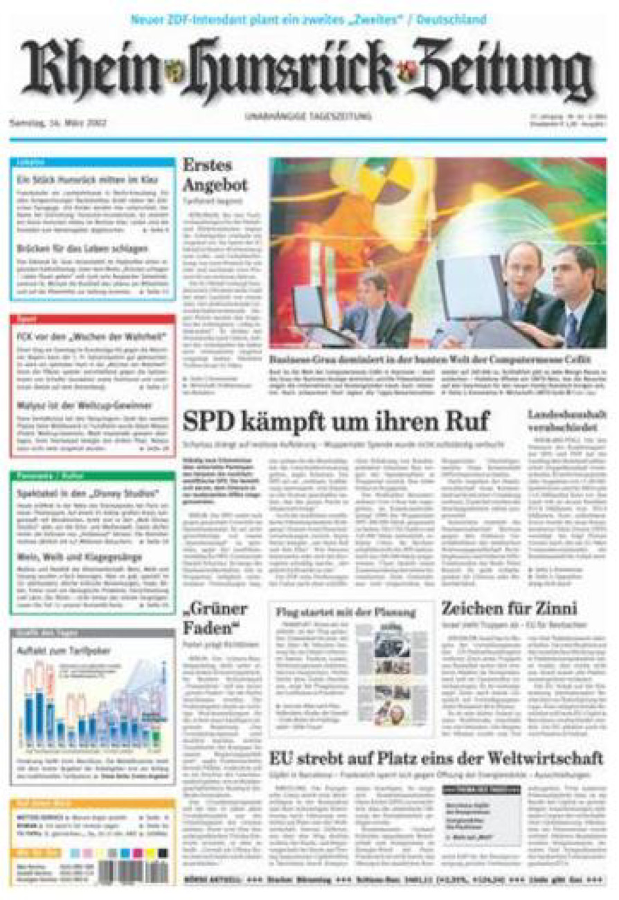 Rhein-Hunsrück-Zeitung vom Samstag, 16.03.2002