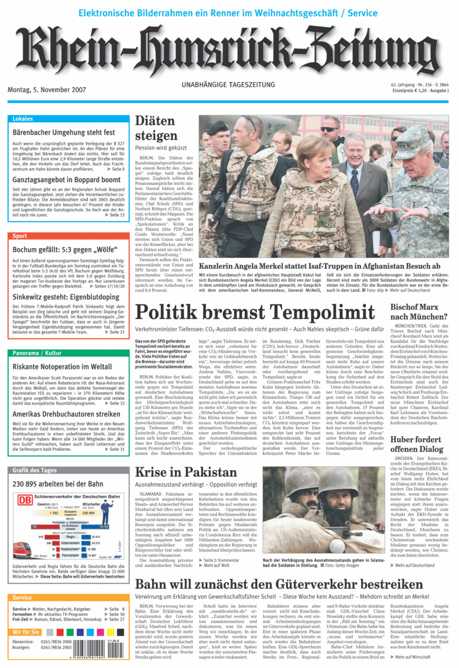 Rhein-Hunsrück-Zeitung vom Montag, 05.11.2007