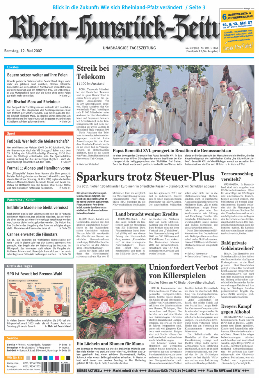 Rhein-Hunsrück-Zeitung vom Samstag, 12.05.2007