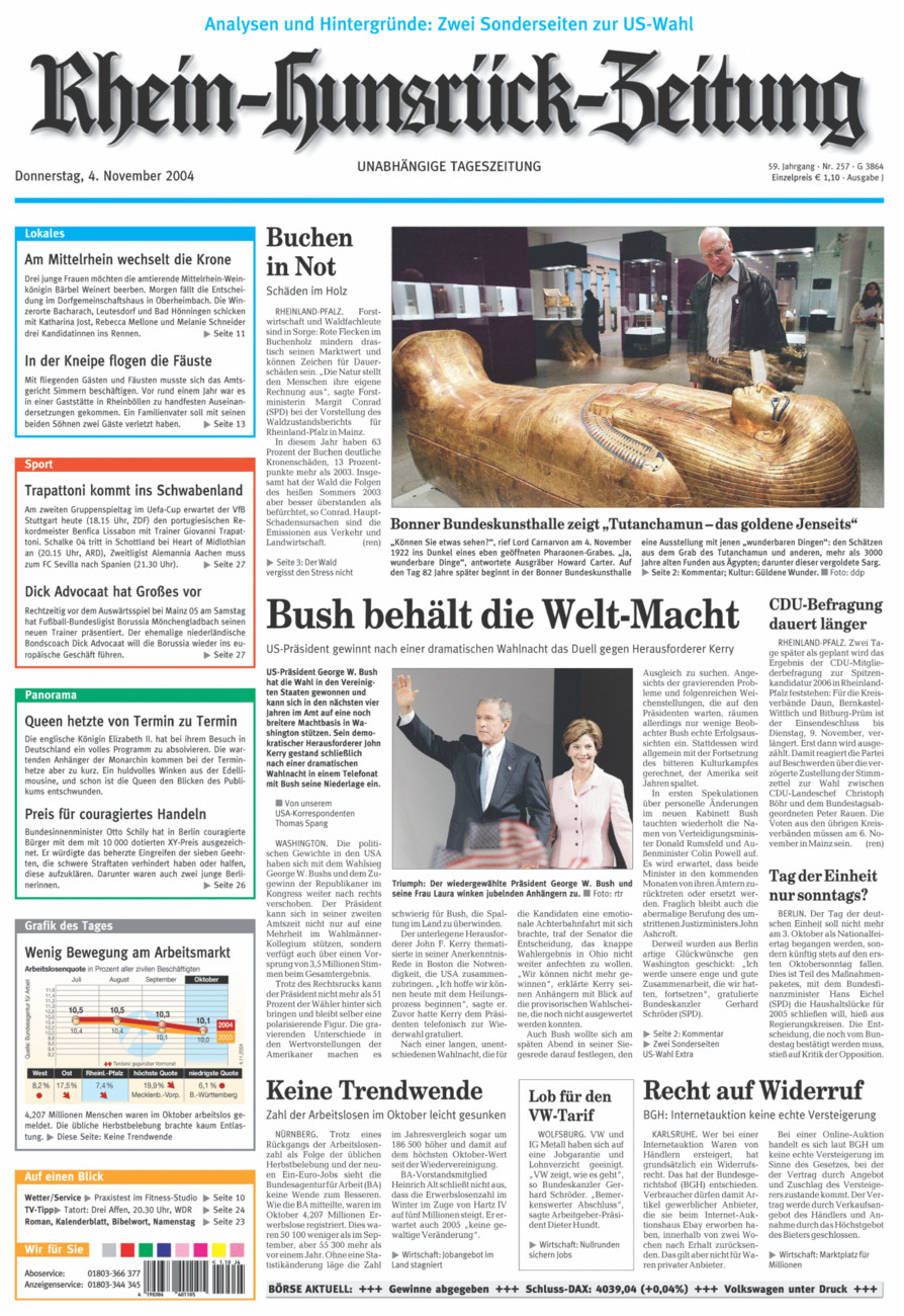Rhein-Hunsrück-Zeitung vom Donnerstag, 04.11.2004