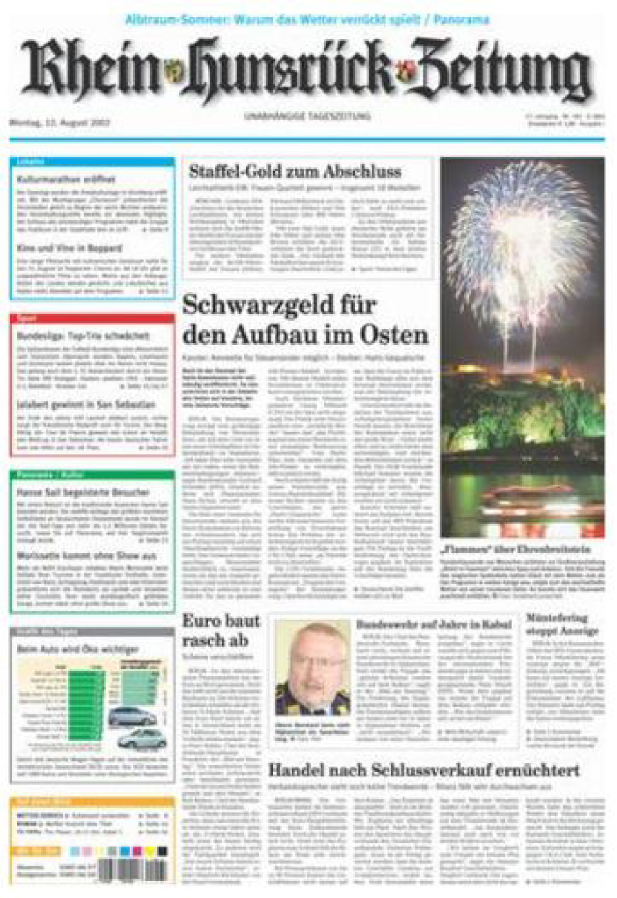 Rhein-Hunsrück-Zeitung vom Montag, 12.08.2002