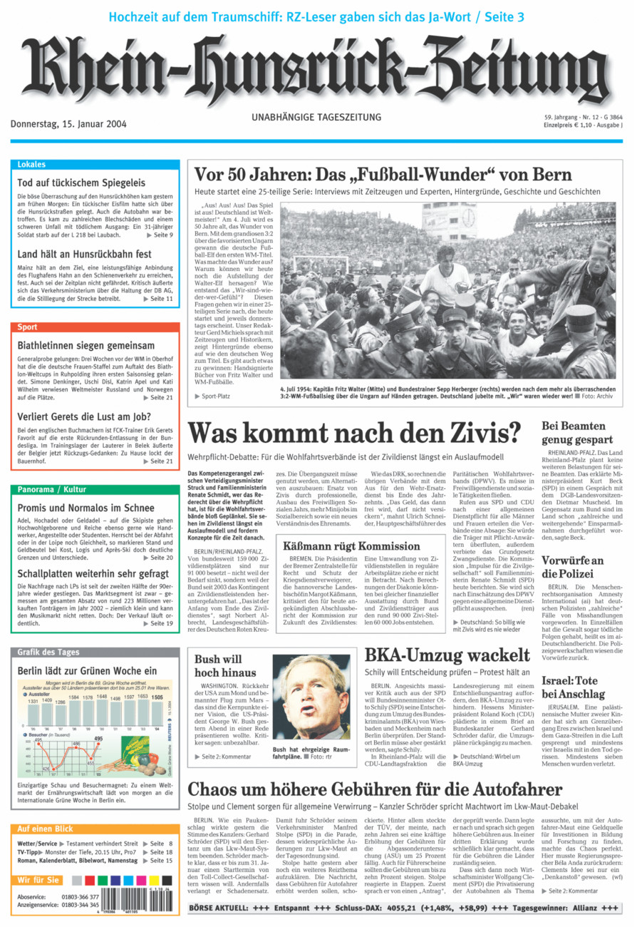 Rhein-Hunsrück-Zeitung vom Donnerstag, 15.01.2004