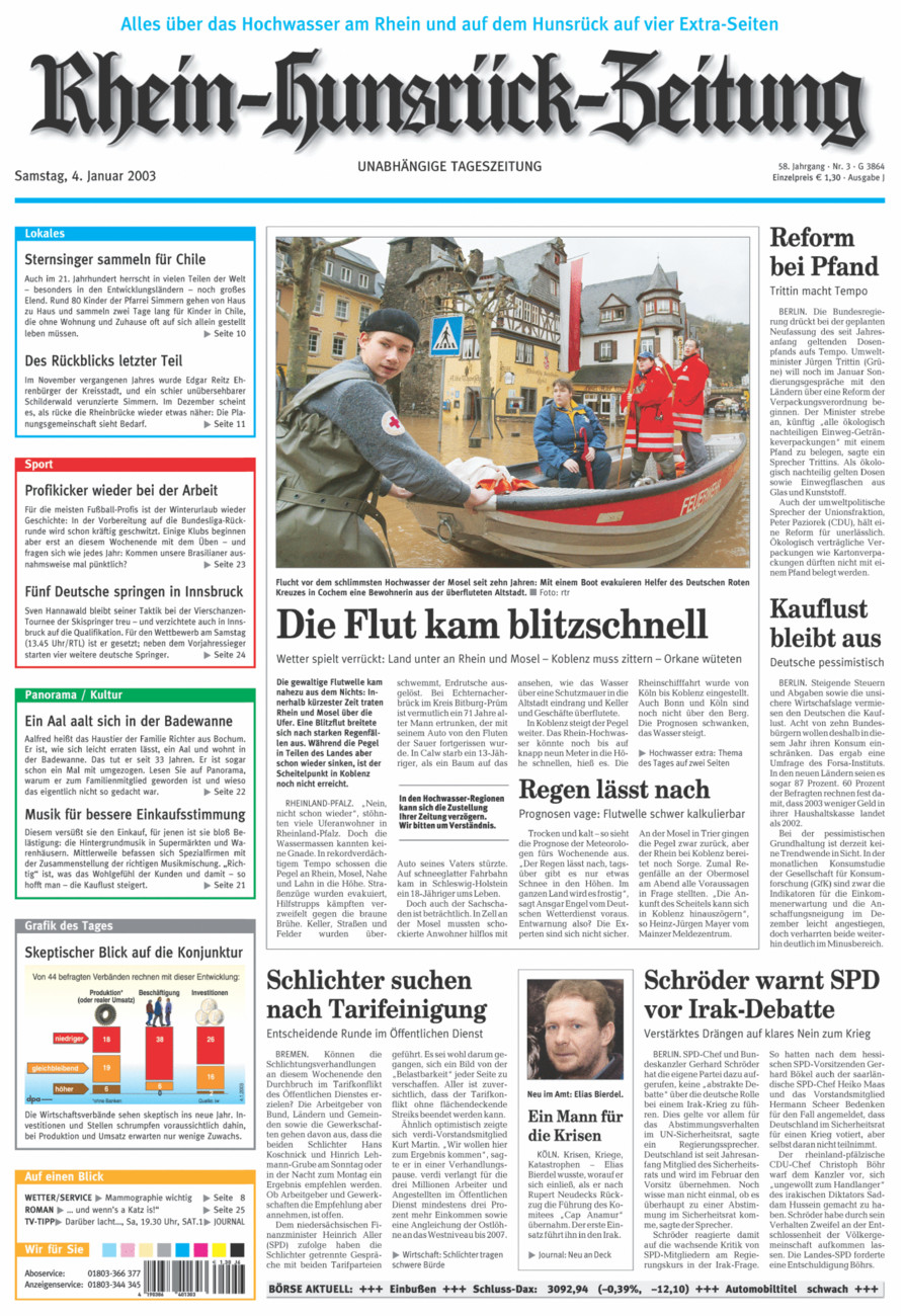 Rhein-Hunsrück-Zeitung vom Samstag, 04.01.2003