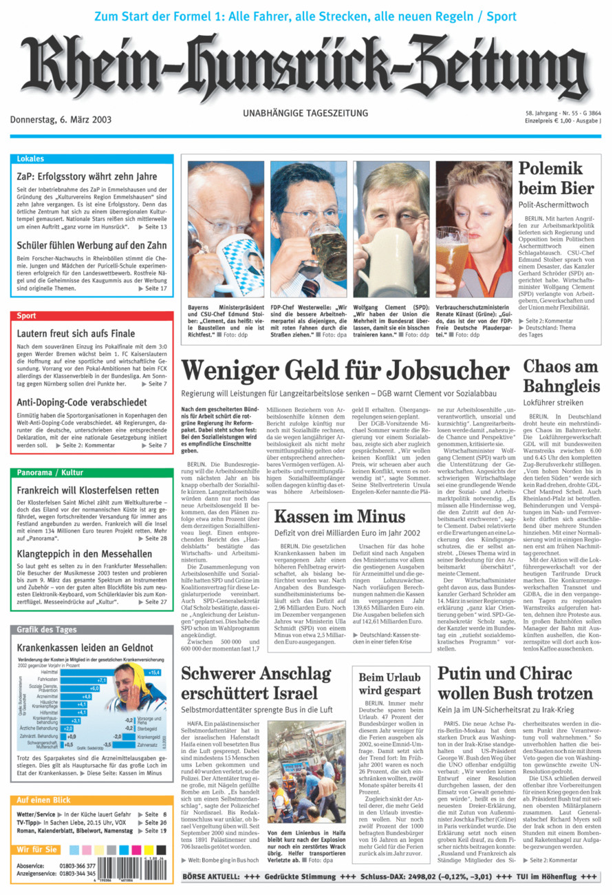 Rhein-Hunsrück-Zeitung vom Donnerstag, 06.03.2003