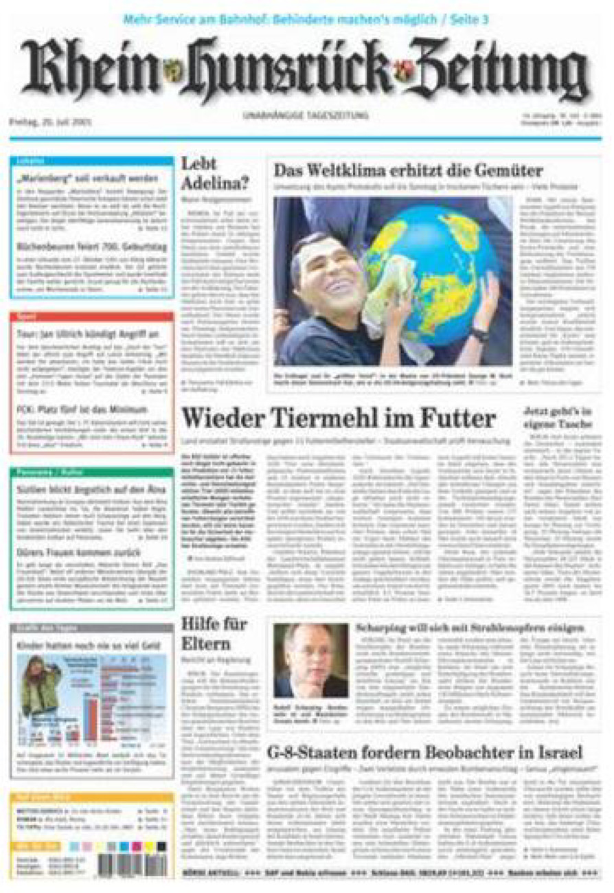 Rhein-Hunsrück-Zeitung vom Freitag, 20.07.2001