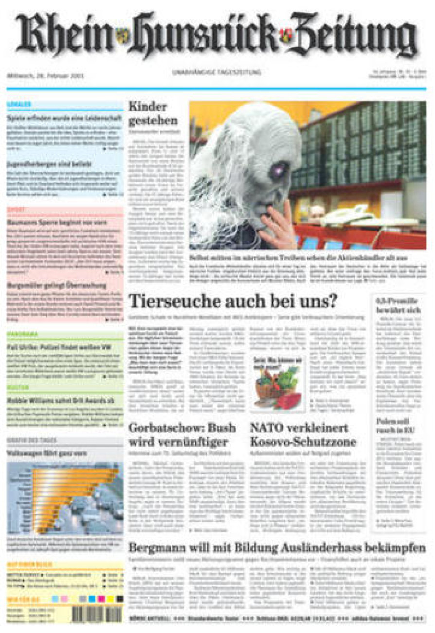 Rhein-Hunsrück-Zeitung vom Mittwoch, 28.02.2001