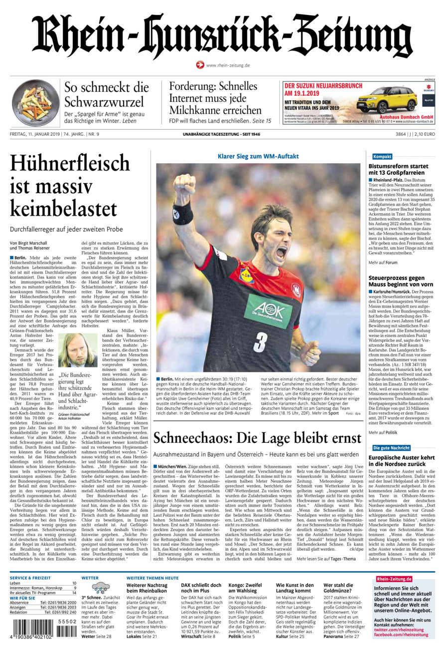 Rhein-Hunsrück-Zeitung vom Freitag, 11.01.2019