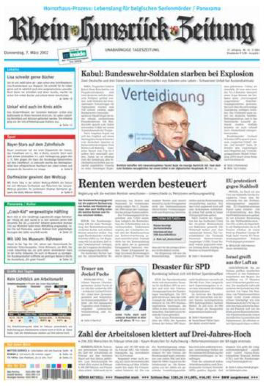 Rhein-Hunsrück-Zeitung vom Donnerstag, 07.03.2002