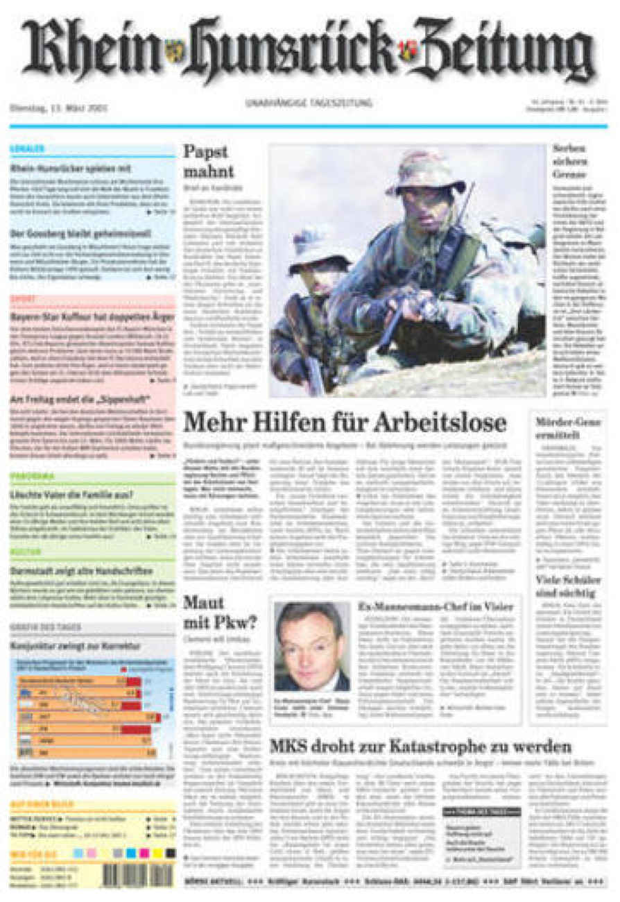 Rhein-Hunsrück-Zeitung vom Dienstag, 13.03.2001